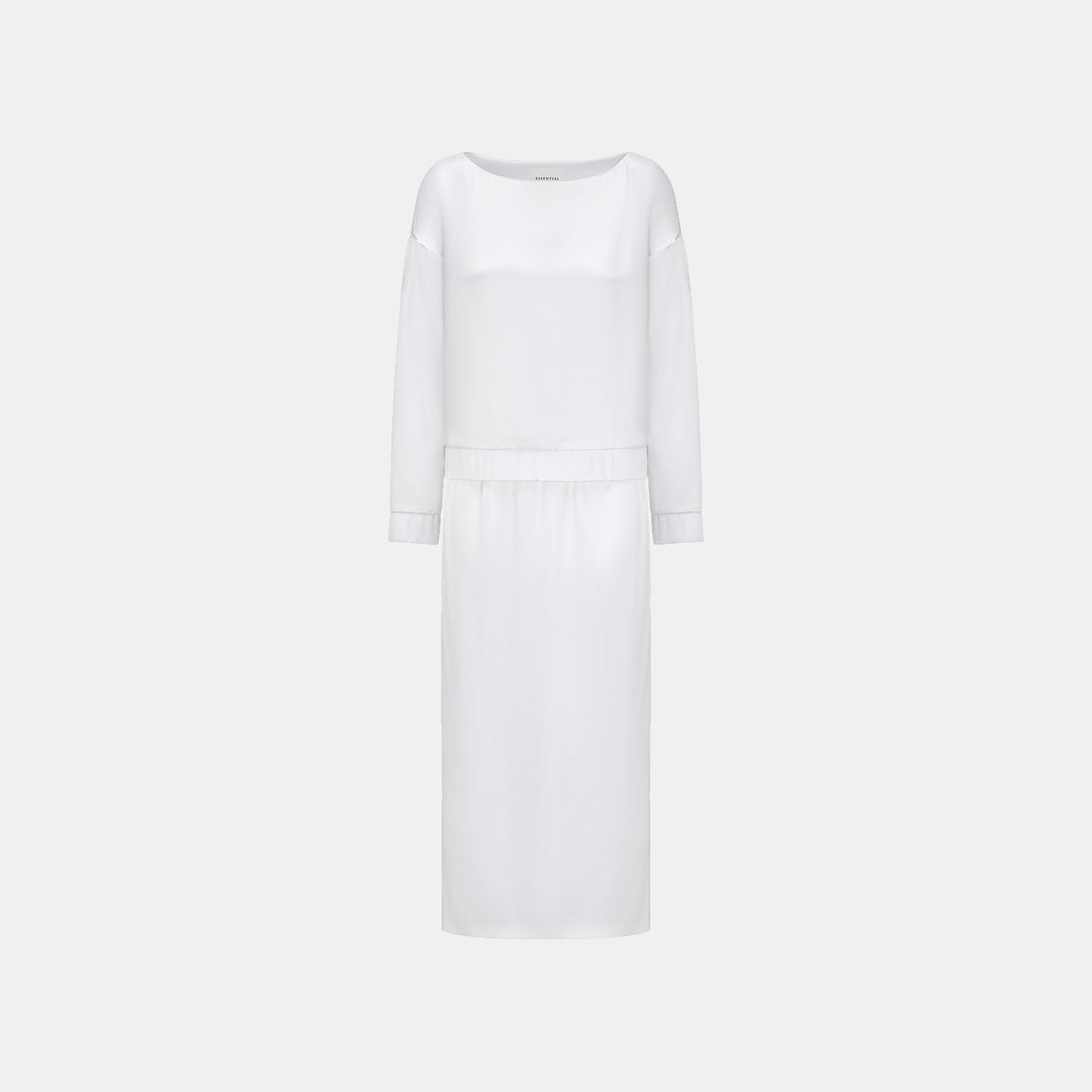 “Easy Go Chic.” Satin Acetate Leisure Suit—White