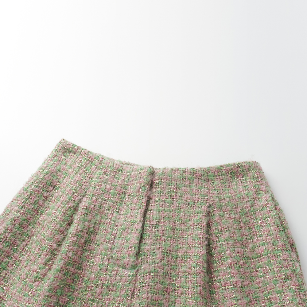 "Breeze boucle" British top light tweed shorts - Easter Garden
