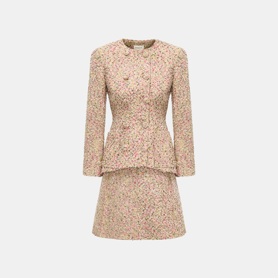 "Chelsea Citywalk" Tweed Double Breasted Jacket - Monet Garden