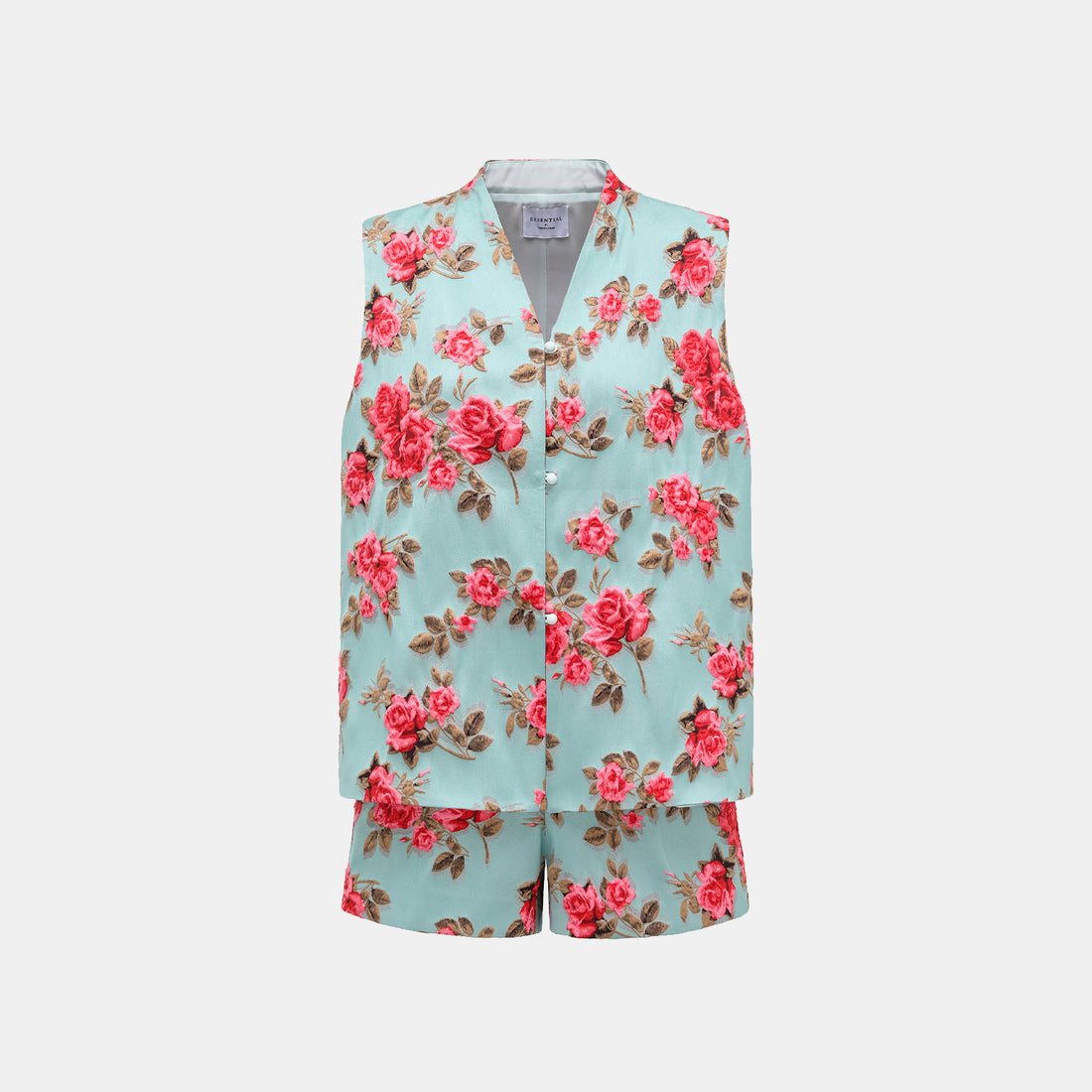 "Imperial Garden Teatime" Italian three-dimensional jacquard light Chinese style vest