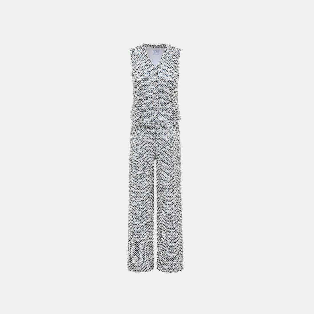 "Westminister Weekdays" Light Tweed Tie-Drawstring Waistcoat - Rational