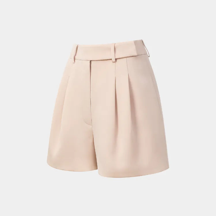 "Speak Sleek." Acetate Shorts—Pink