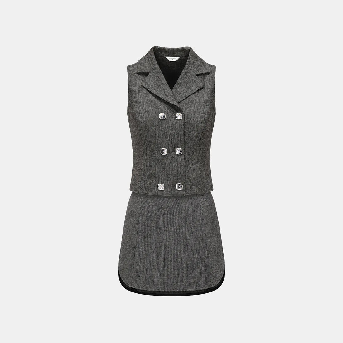 'Essential Golf Collection' Technical Fabric Sleeveless Sport Top - Black