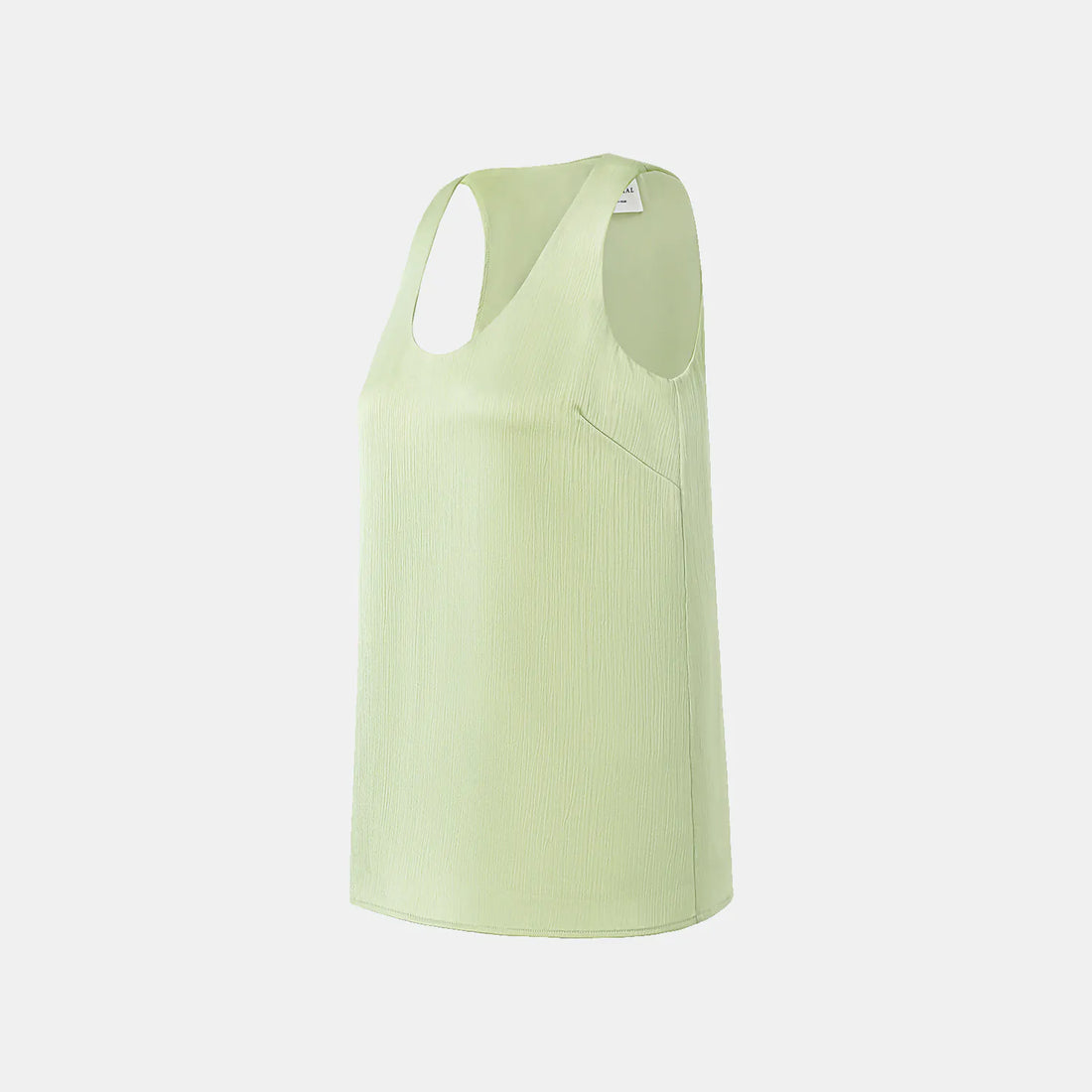 "Easy Go Chic" Korean Pleated Fabric Tank Top - Bubble Green