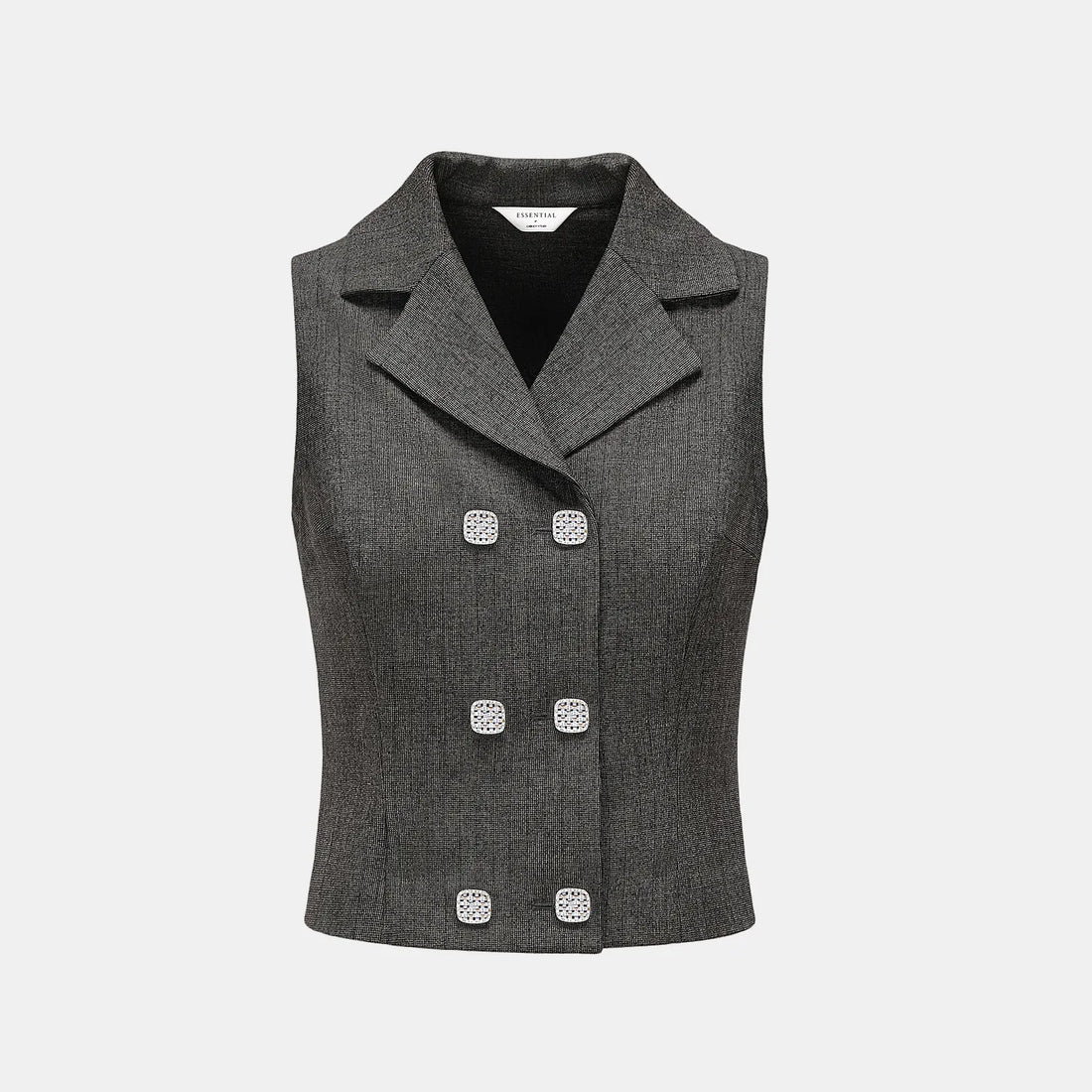 'Essential Golf Collection' Technical Fabric Sleeveless Sport Top - Black