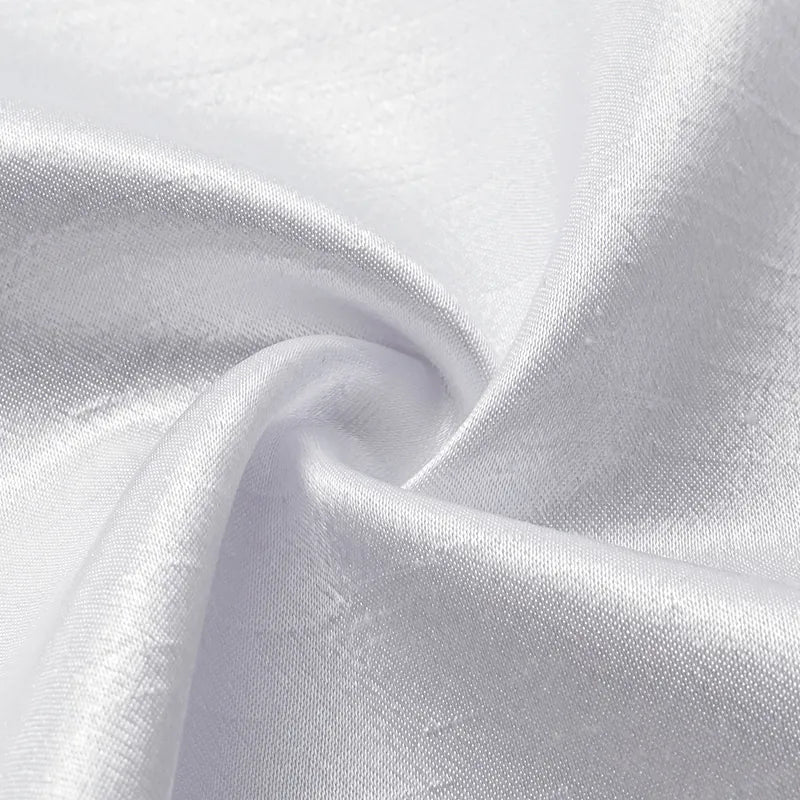 “Sloane Ave glam.” Cutout Shirt — White (matte/satin)