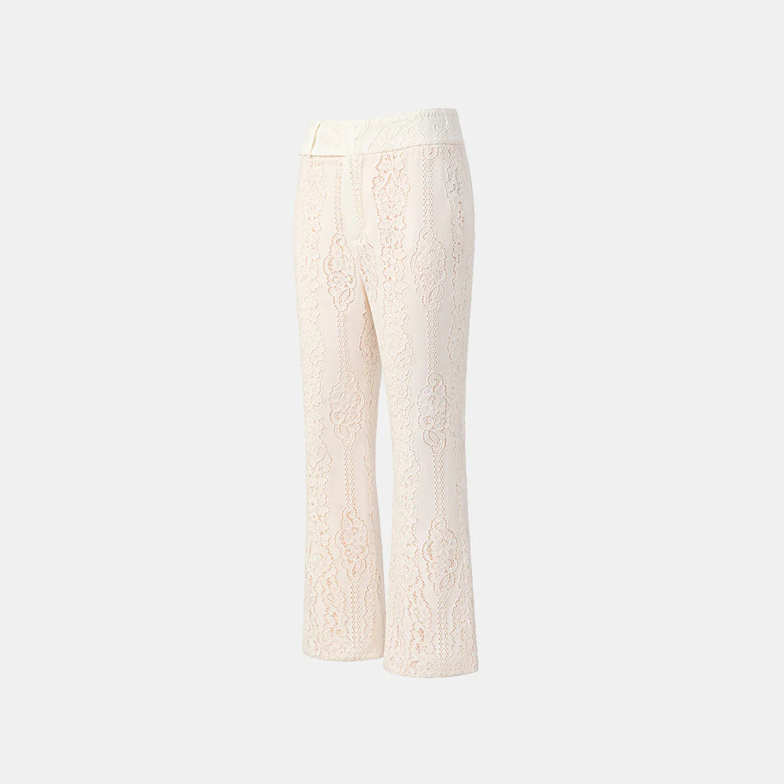 "Chun Shang Ya Ji" hollow lace waist trousers