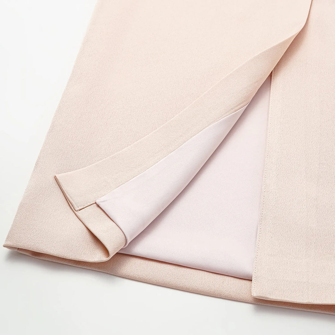"Speak Sleek." Acetate pencil skirt—Pink