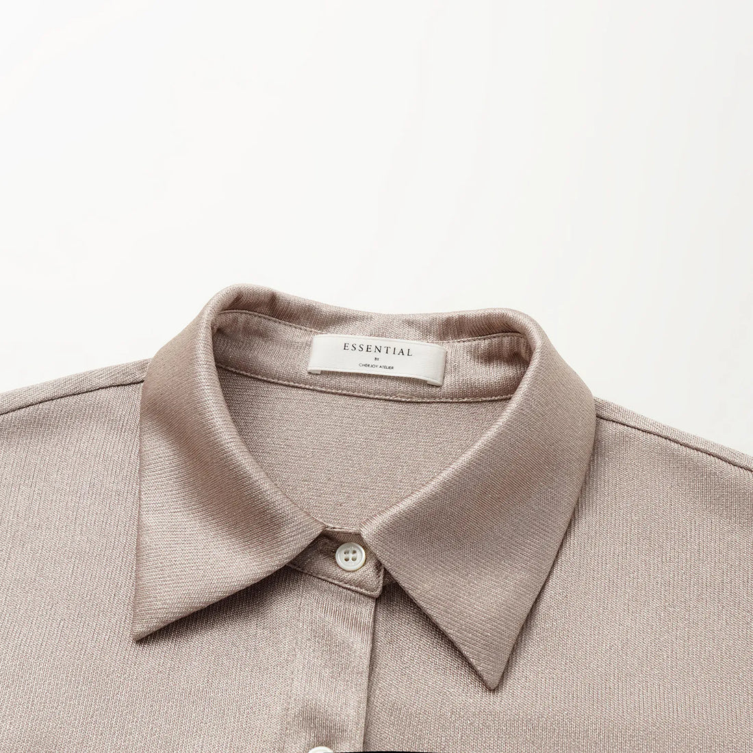 'Easy Go Chic' Acetate Oversized Shirt — Coffee