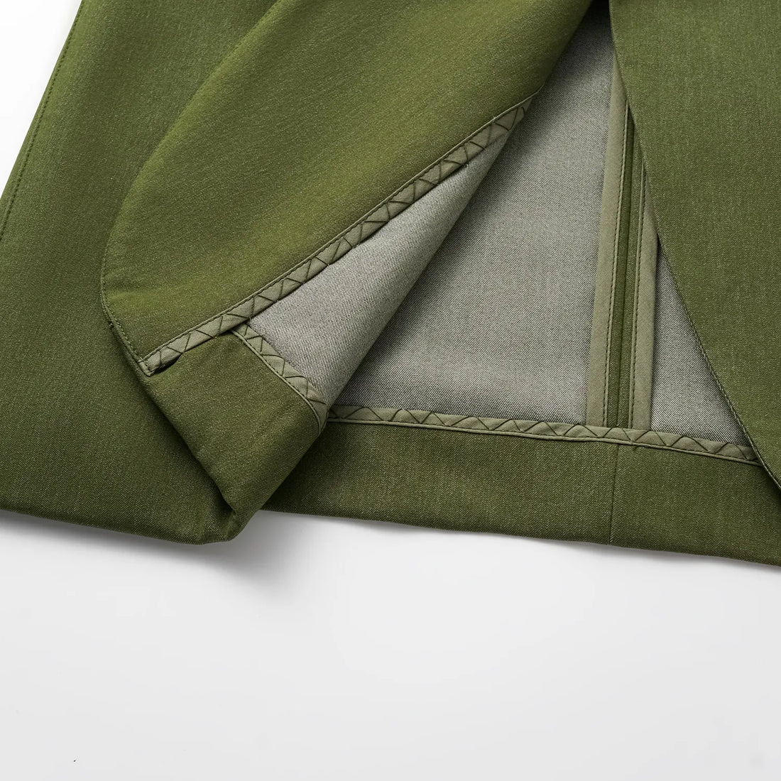 "Speak Sleek." Oversized suit jacket in Italian textured fabric—Amber Garden