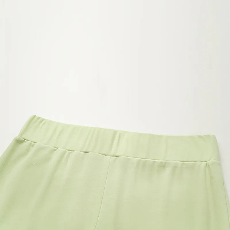 "Exquisite Everyday" Ultra Soft Modal Vest/Straight Leg Pants Set - Mint Green