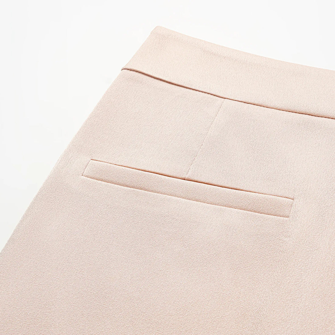"Speak Sleek." Acetate flared pants—Pink