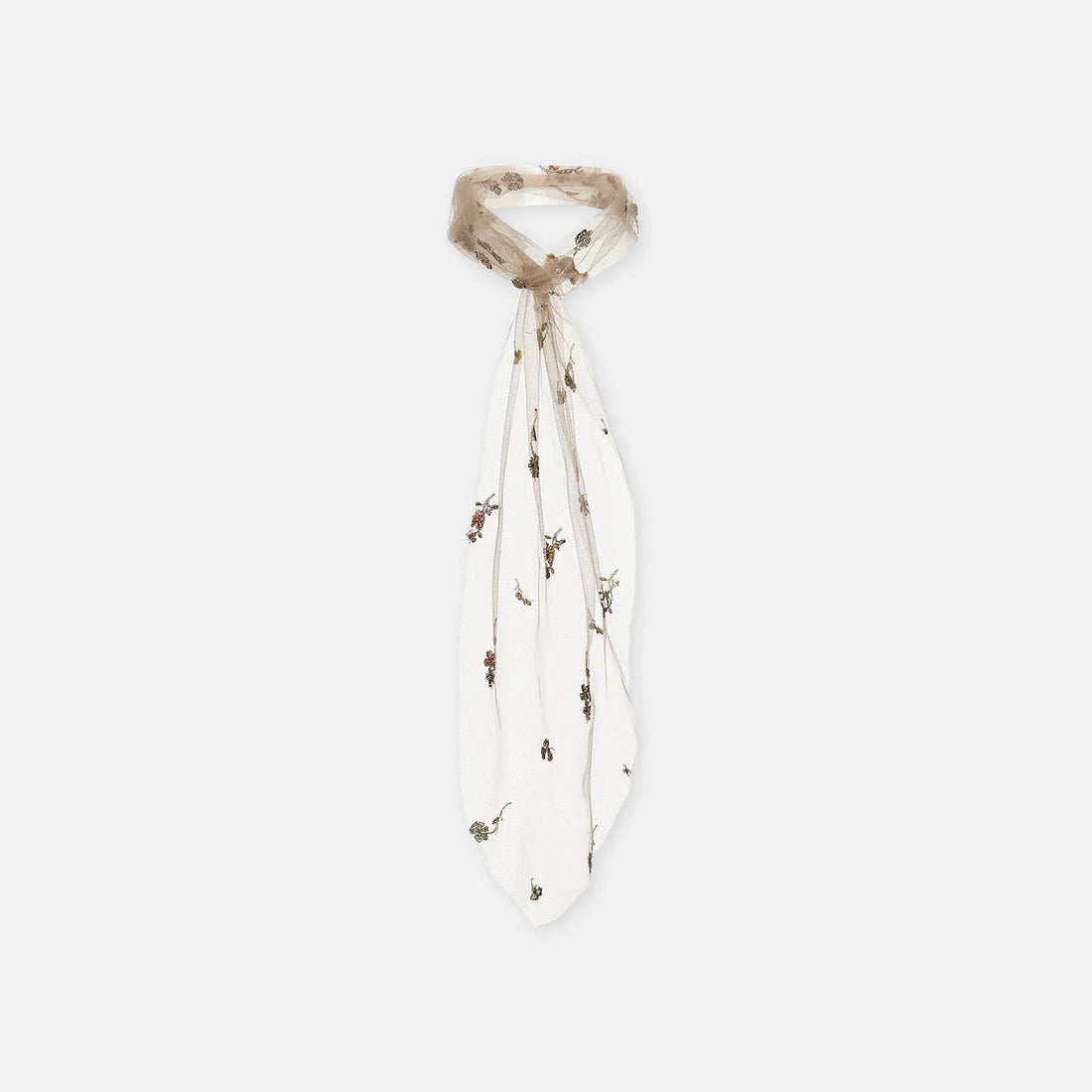 "Quiet Mastery" French top custom lace scarf—Amber Garden