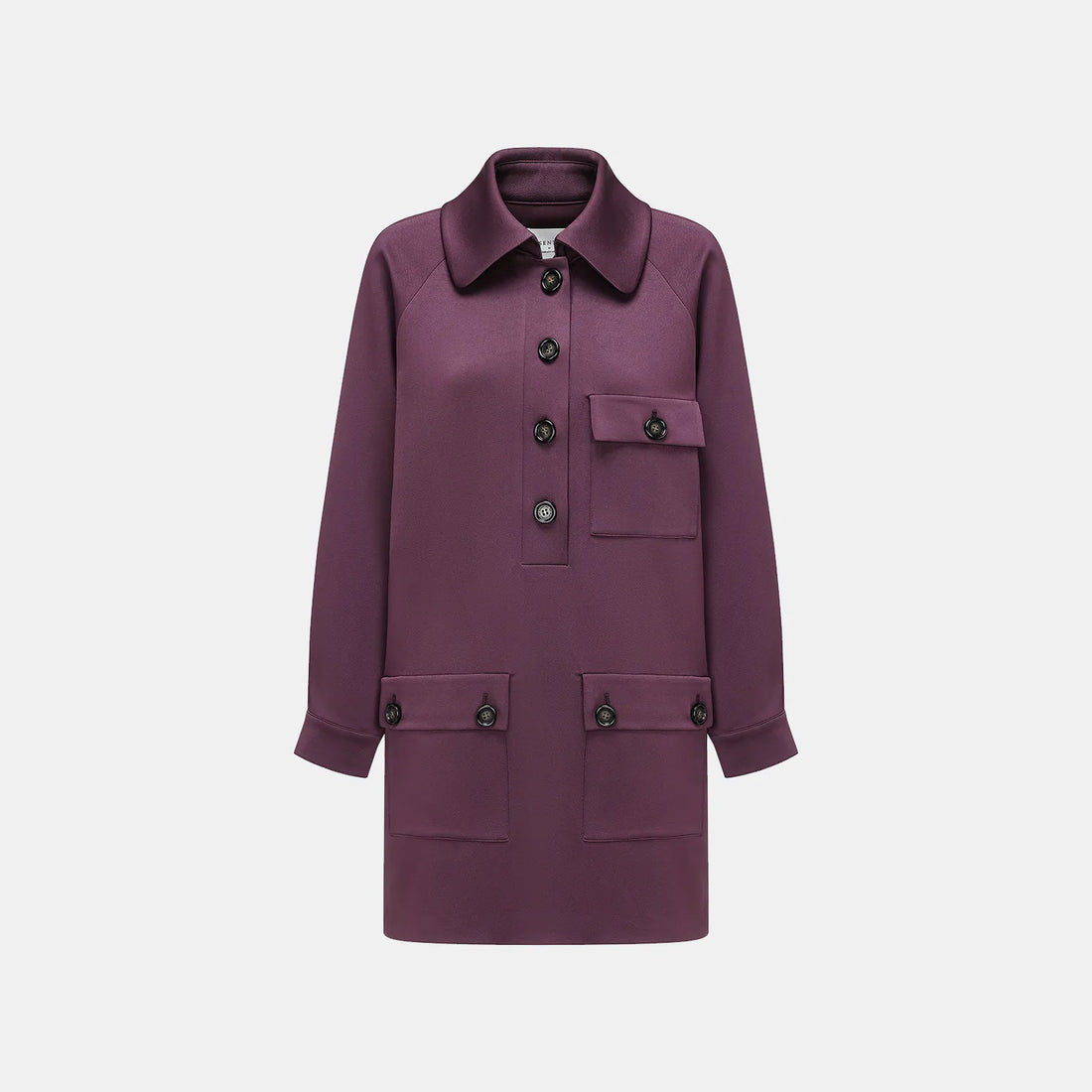 "Easy-go Chic" Heavy Acetate Casual Dress - Purple