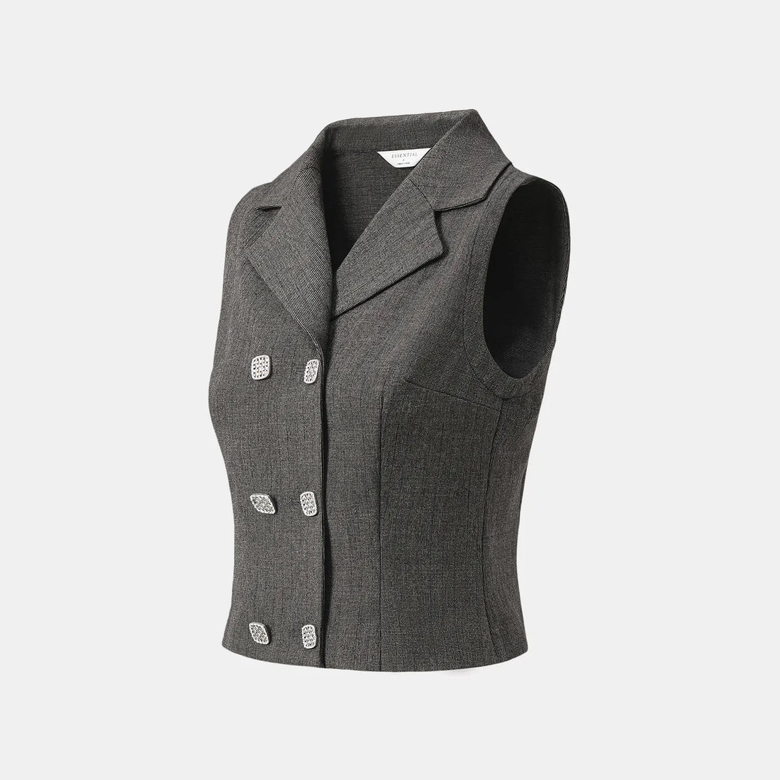 'Essential Golf Collection' Technical Fabric Sleeveless Sport Top - Black