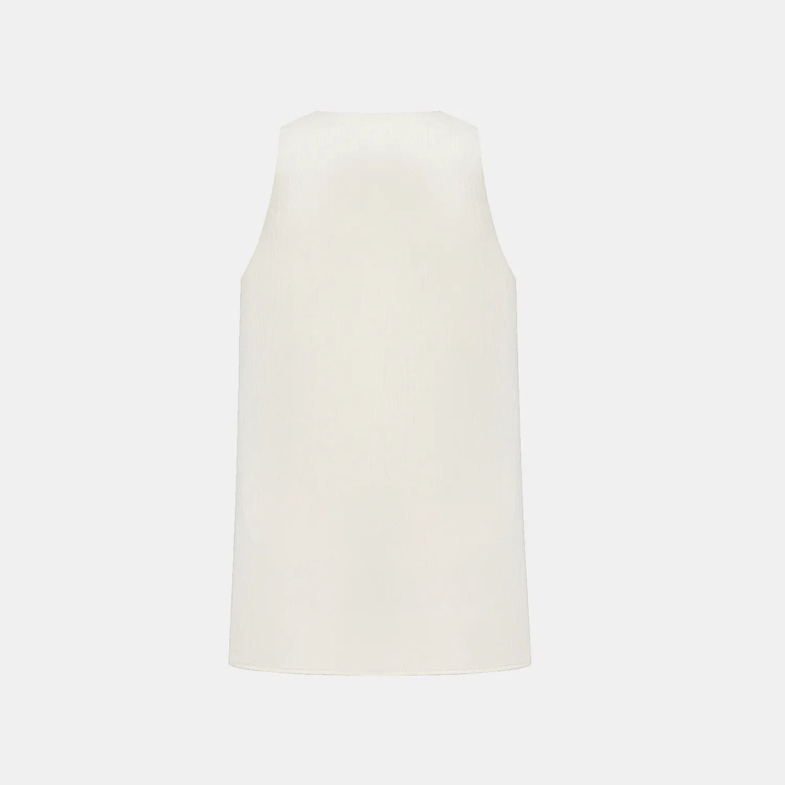 "Easy Go Chic" Korean Pleated Fabric Vest - Original White