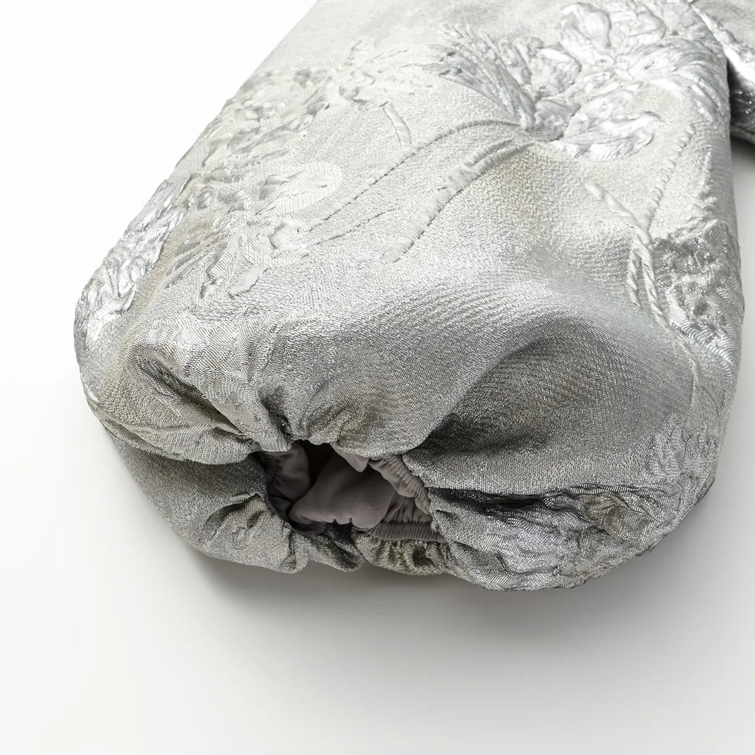 “Imperial Garden Gala“ Italian Jacquard Chinese Style Dress — Silver