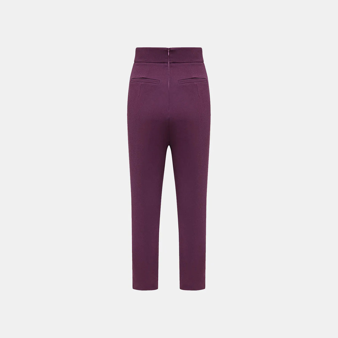 "The Atelier." Anti-wrinkle Acetate High-end Customized Soft Vest Craft High-waist Cropped Pants - Grape Purple