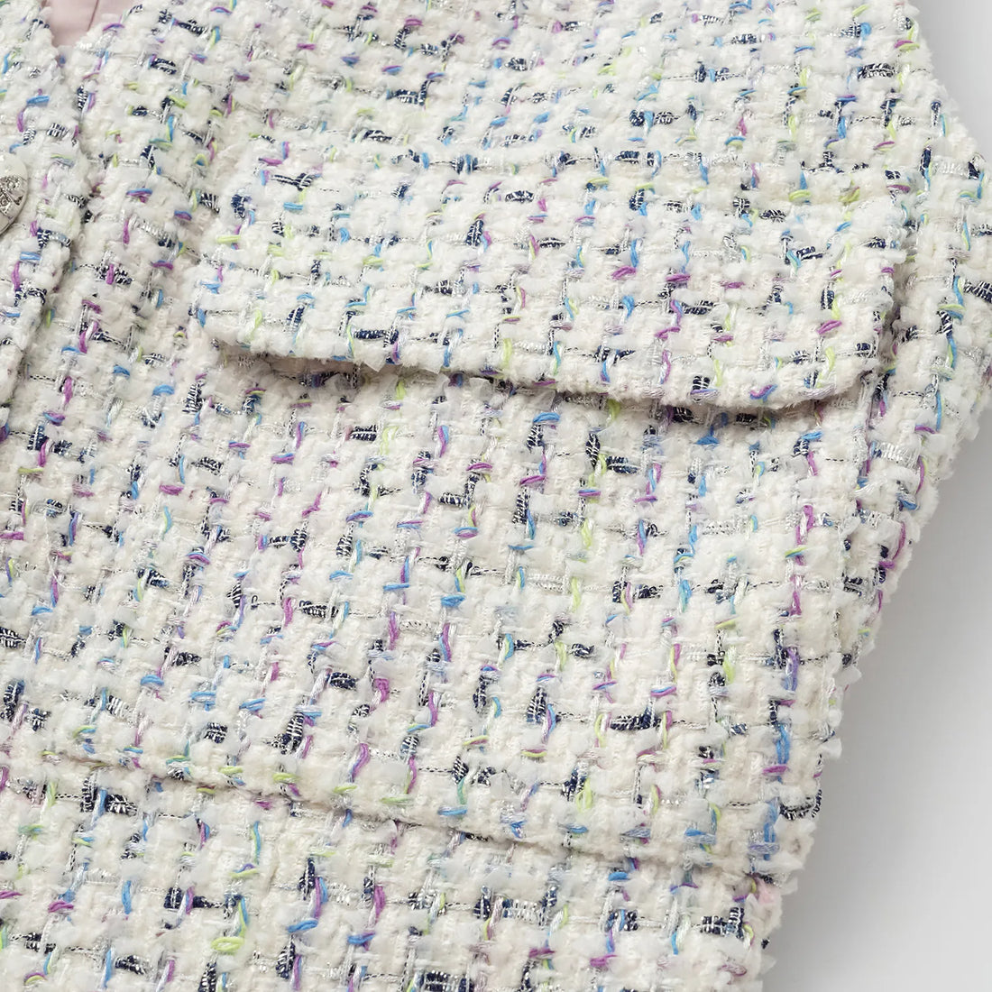 “Brunch at Ritz.” Tweed Long Vest Dress—Lemonade