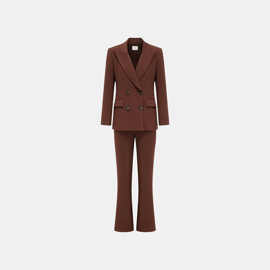 "Westminster Weekdays" Luxe Hemp Acetate Flared Pants - Cognac