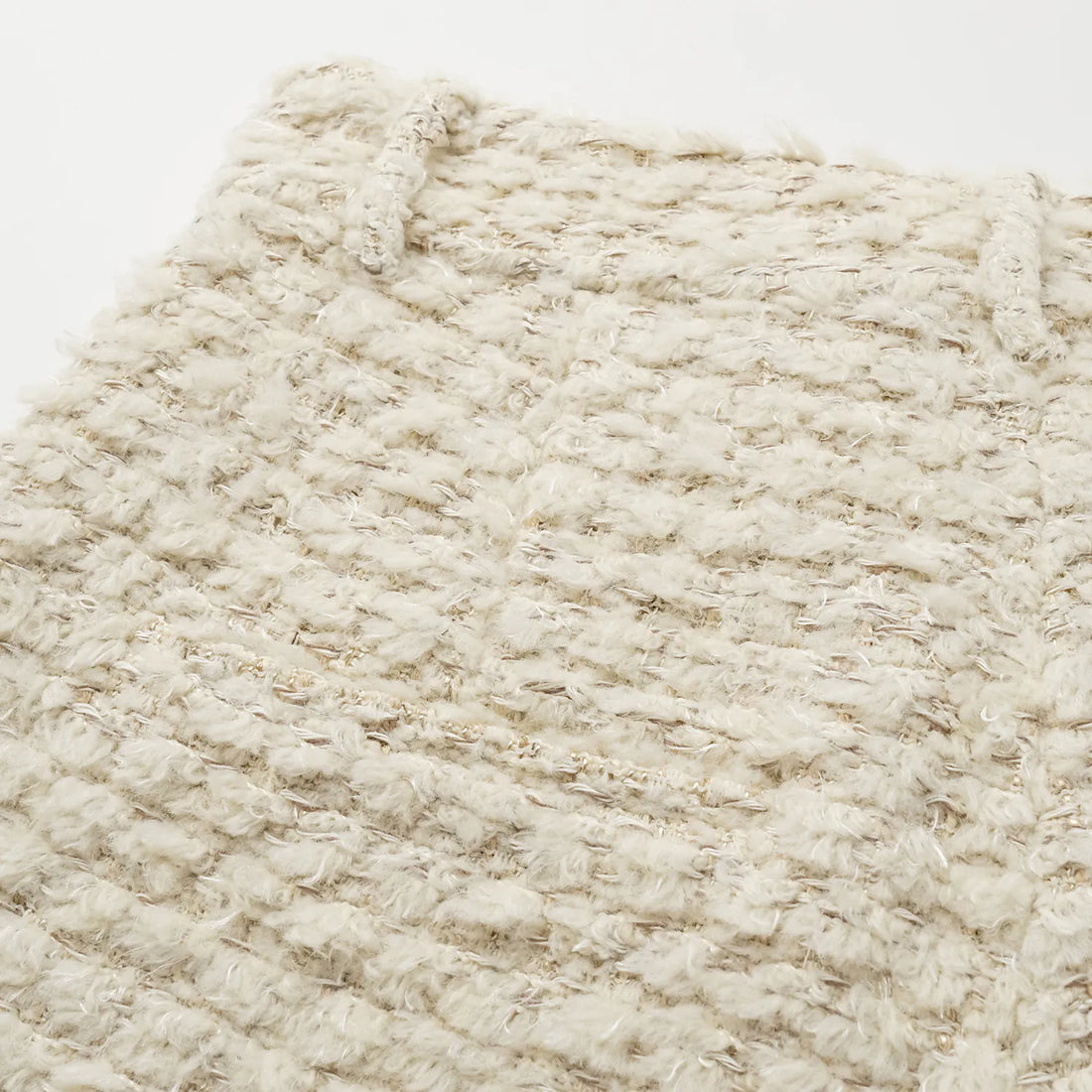 "Tokyo Hours" Tweed Shorts - Cloud White