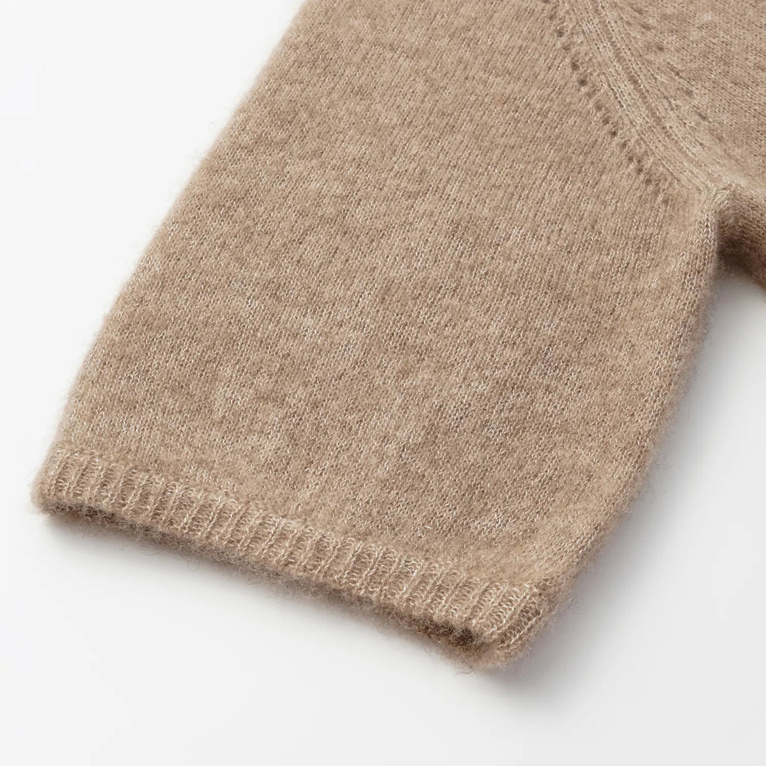 Autumn Diary Silk Cashmere 3/4 Sleeve Top—Earl Grey