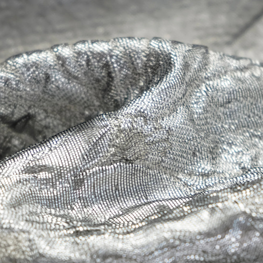 “Imperial Garden Gala“ Italian Jacquard Chinese Style Dress — Silver