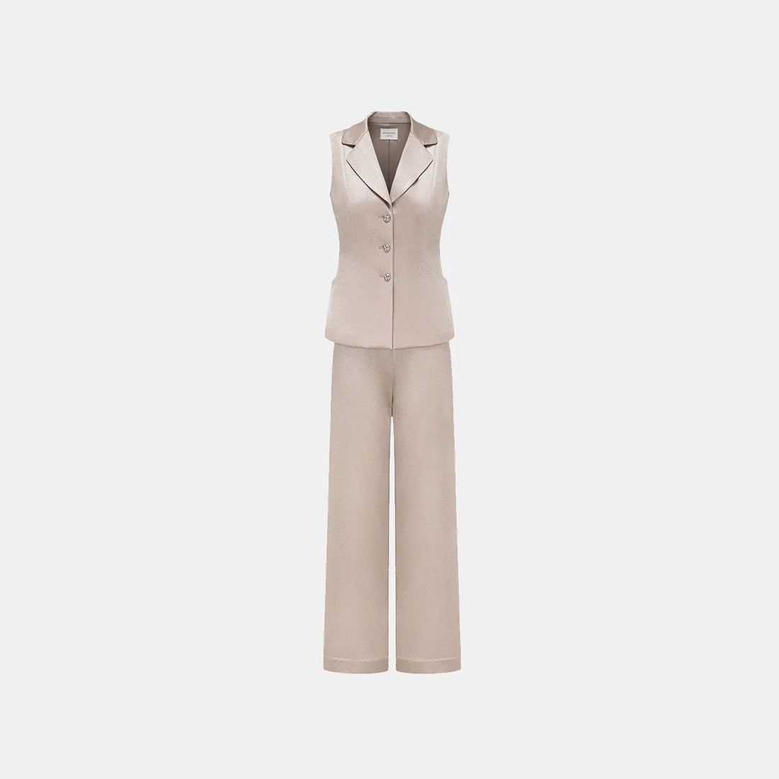 'Easy Go Chic' acetate jersey vest — Coffee