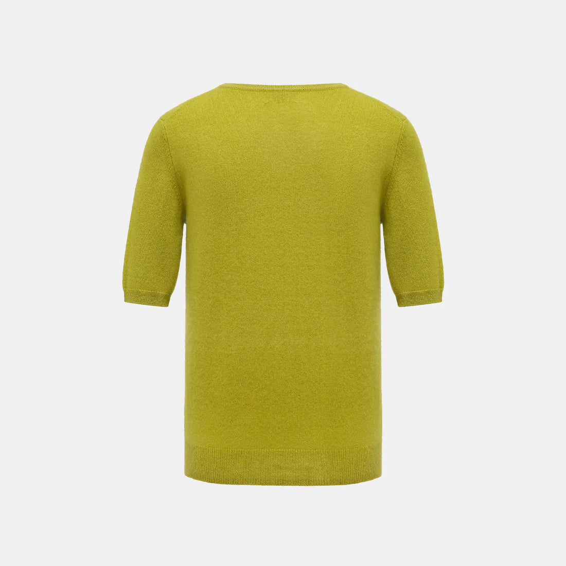 “Cash-In Collection 财“ 100% Baby Cashmere 3/4 Sleeve V-Neck Top (Yarn by Loro Piana) — Spring Bud Green