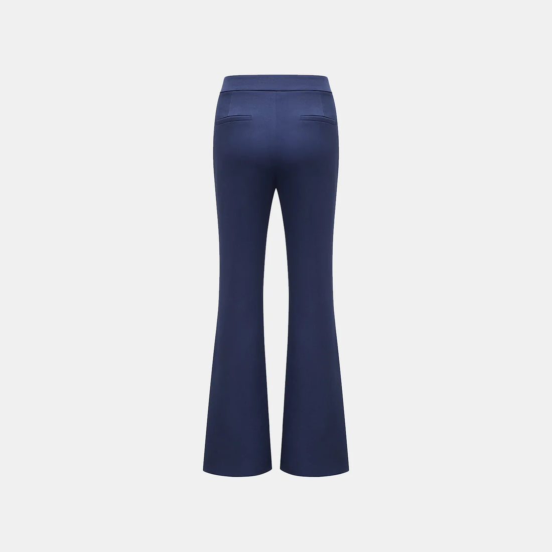 "Speak Sleek." Acetate flared pants—Indigo