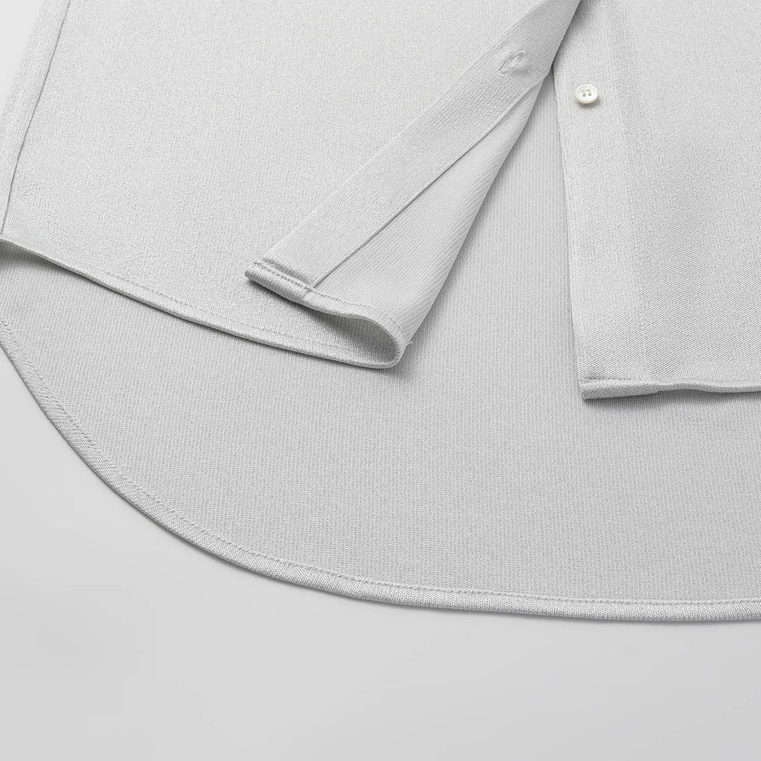 'Easy Go Chic' Acetate Oversized Shirt - Silver
