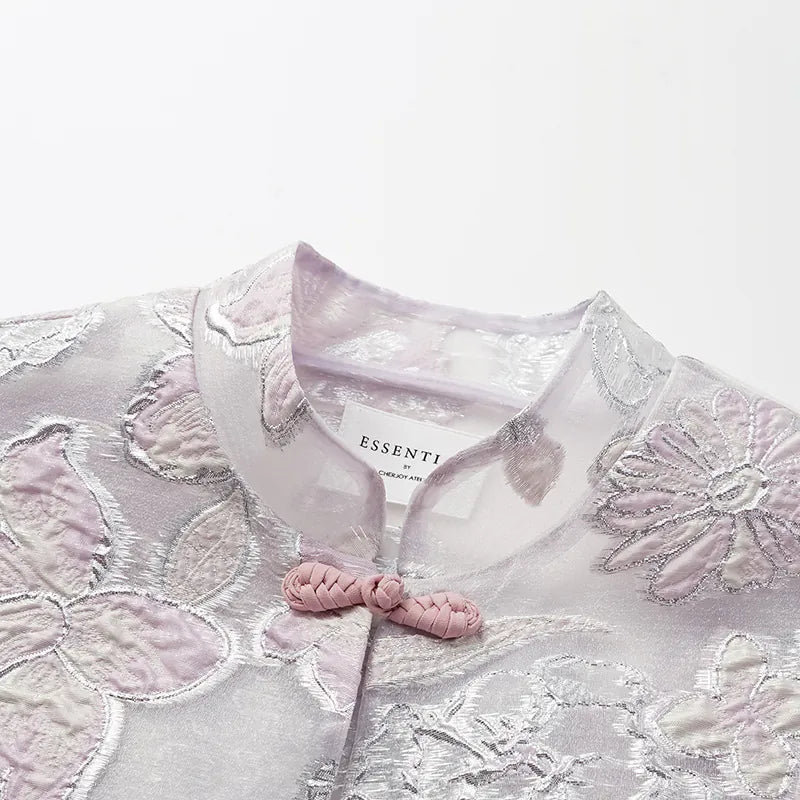 "Imperial Garden Teatime" Italian jacquard light Chinese style jacket