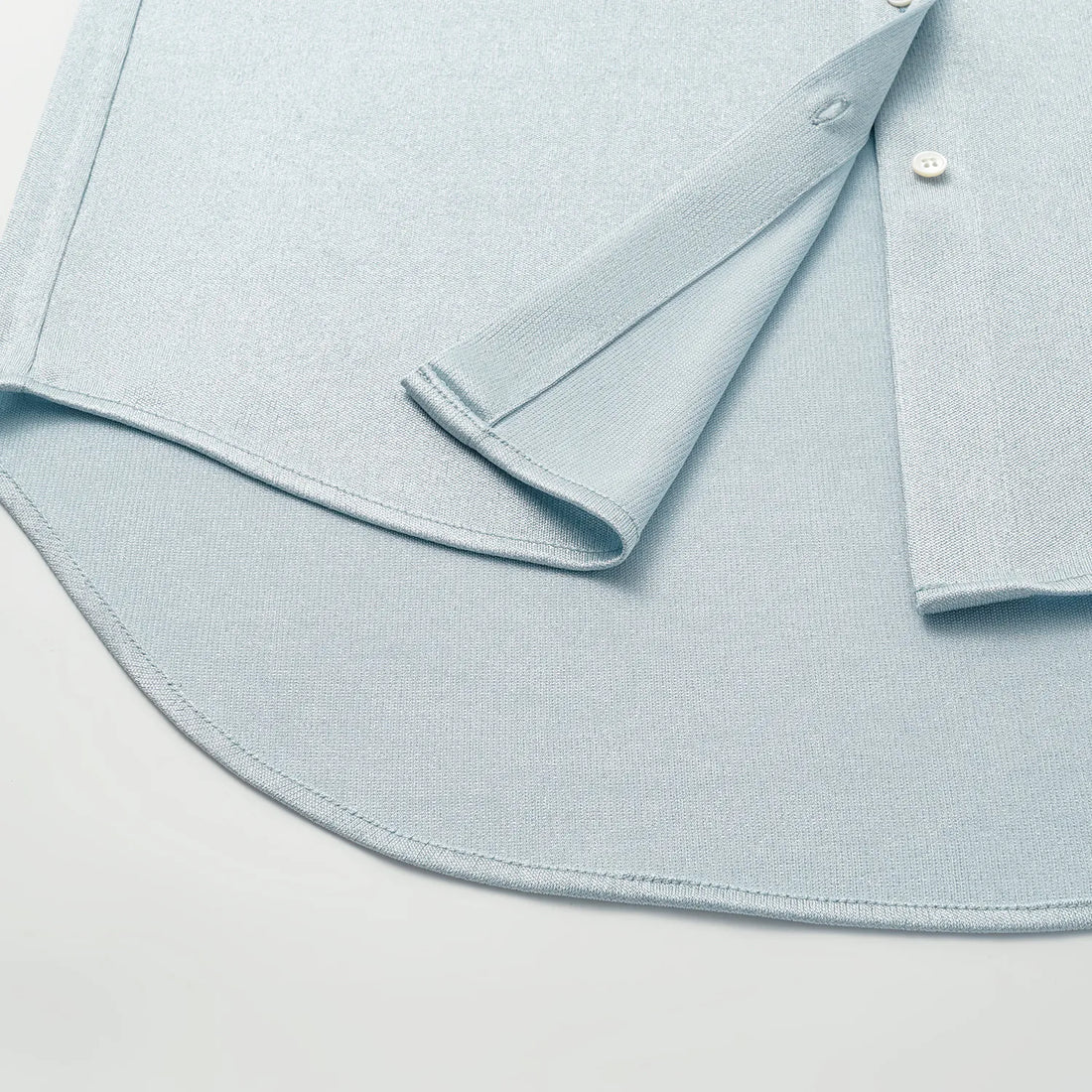 'Easy Go Chic' Acetate Oversized Shirt - Light Blue