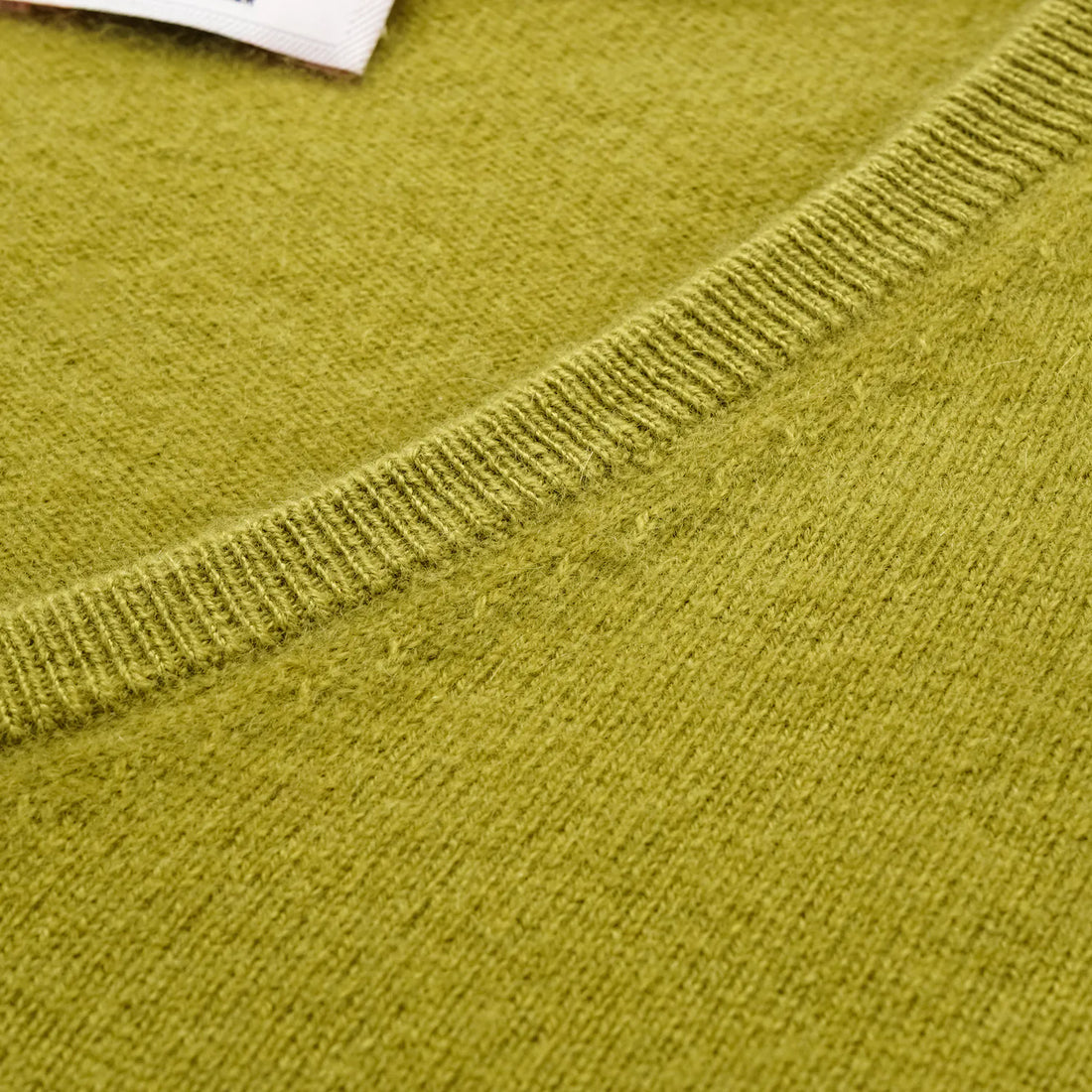 “Cash-In Collection 财“ 100% Baby Cashmere 3/4 Sleeve V-Neck Top (Yarn by Loro Piana) — Spring Bud Green