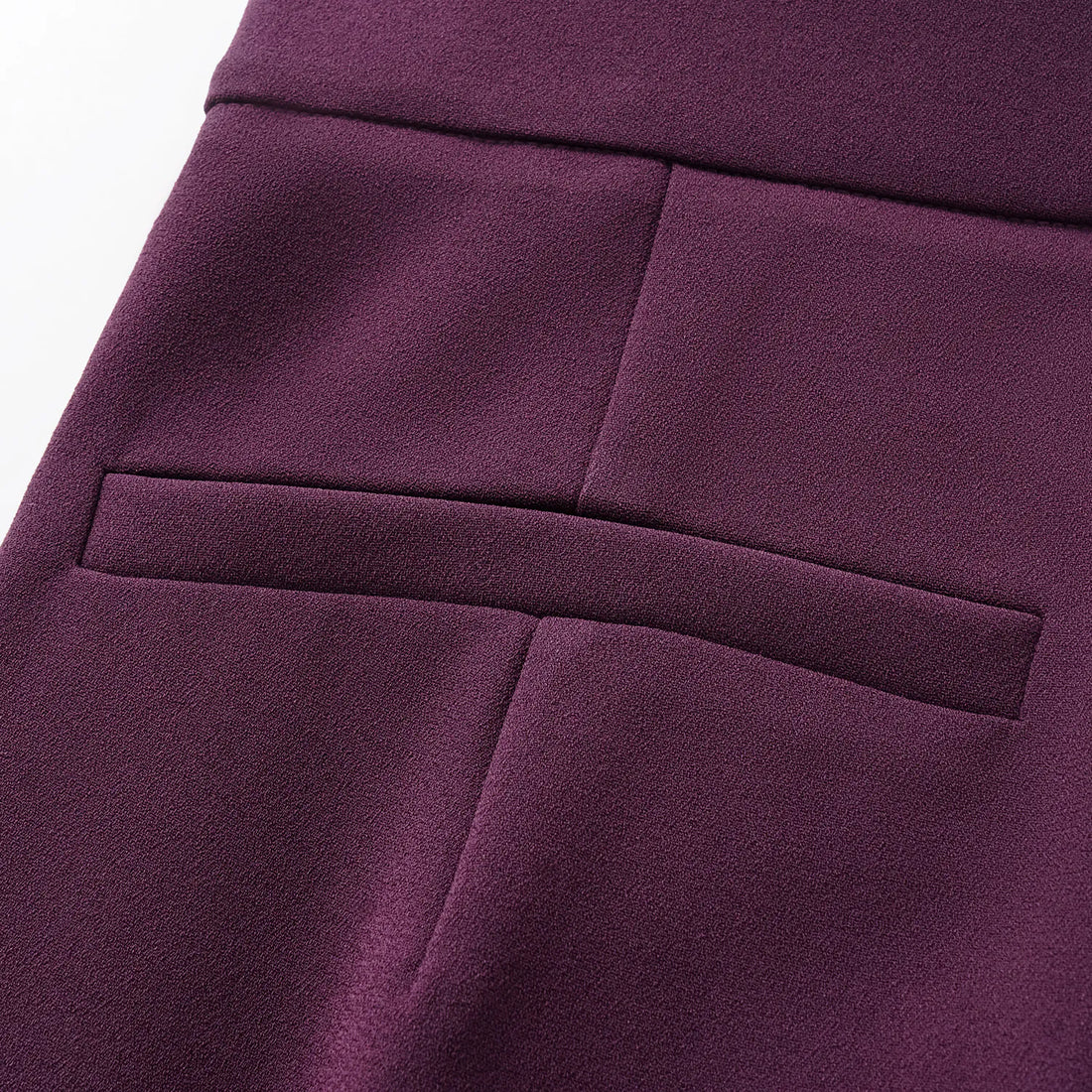 "The Atelier." Anti-wrinkle Acetate High-end Customized Soft Vest Craft High-waist Cropped Pants - Grape Purple