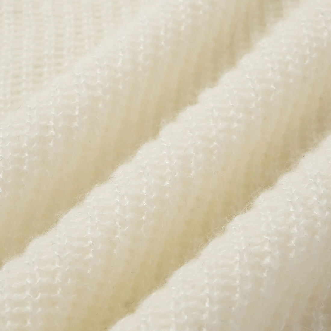 "Autumn Diary" Silk Cashmere Mid-High Neck Long Top—Milk