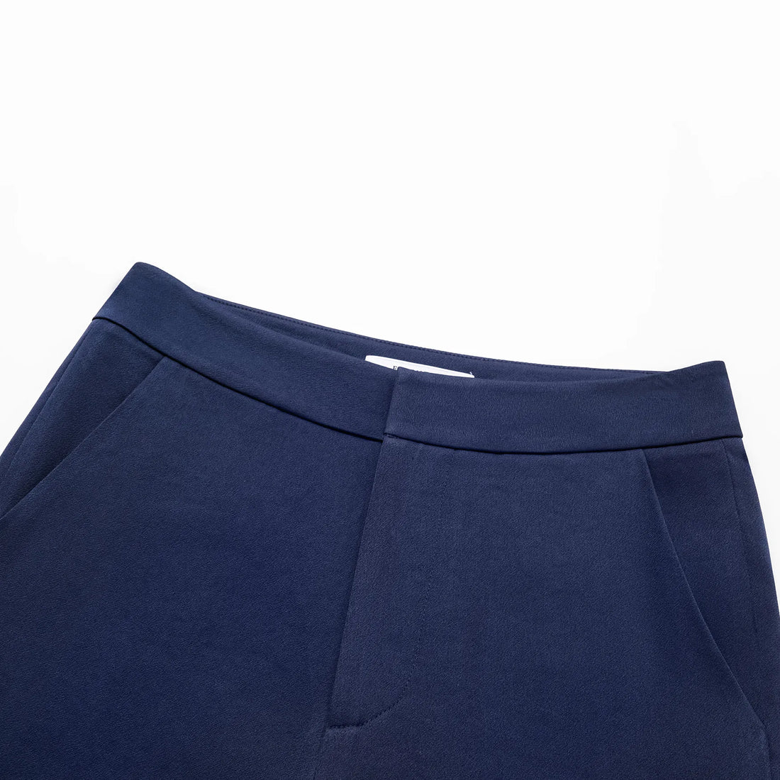 "Speak Sleek." Acetate flared pants—Indigo