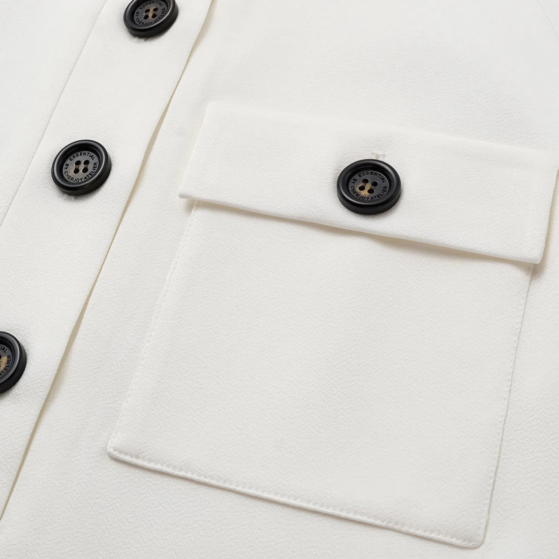 "Easy-go Chic" Heavy Acetate Casual Dress - White