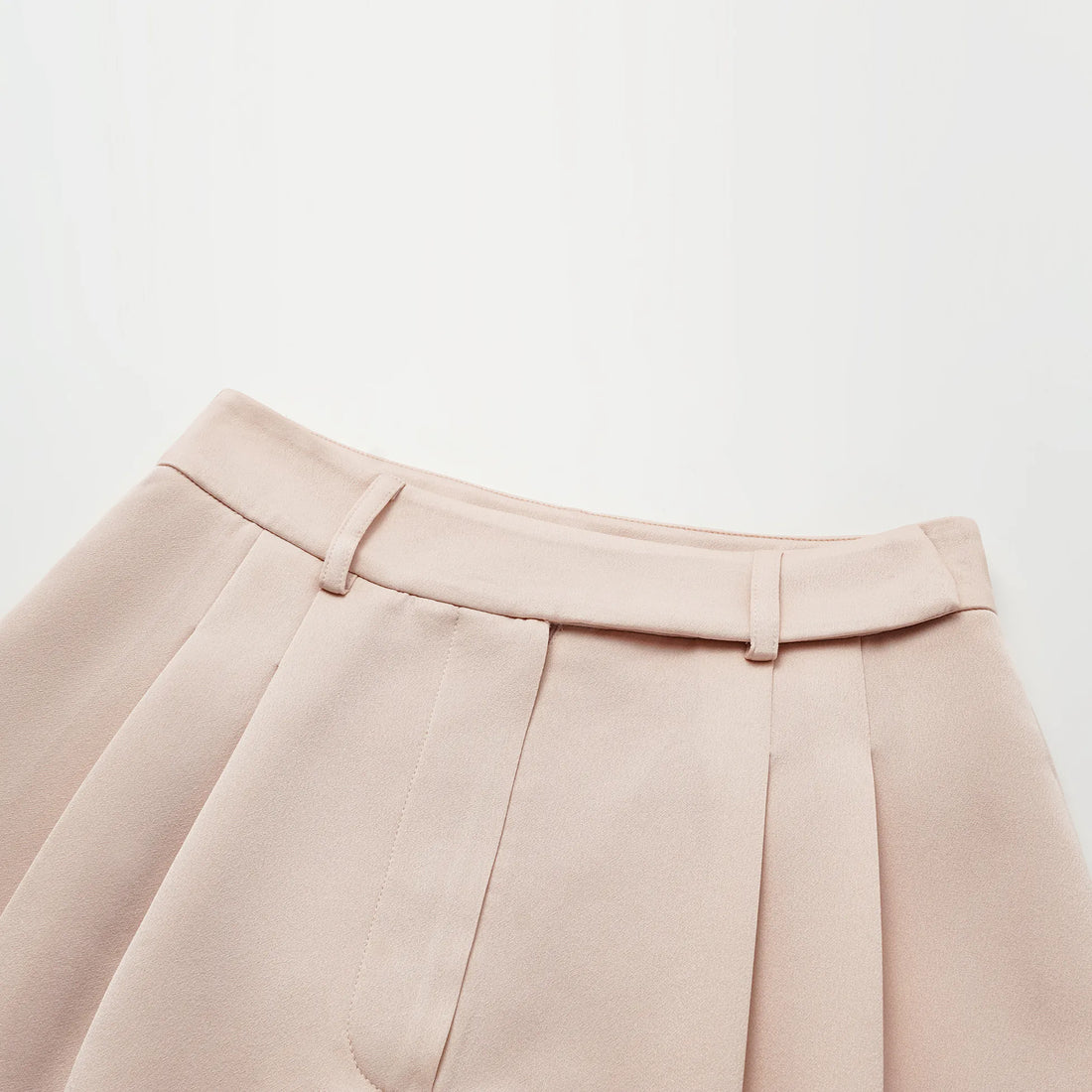 "Speak Sleek." Acetate Shorts—Pink