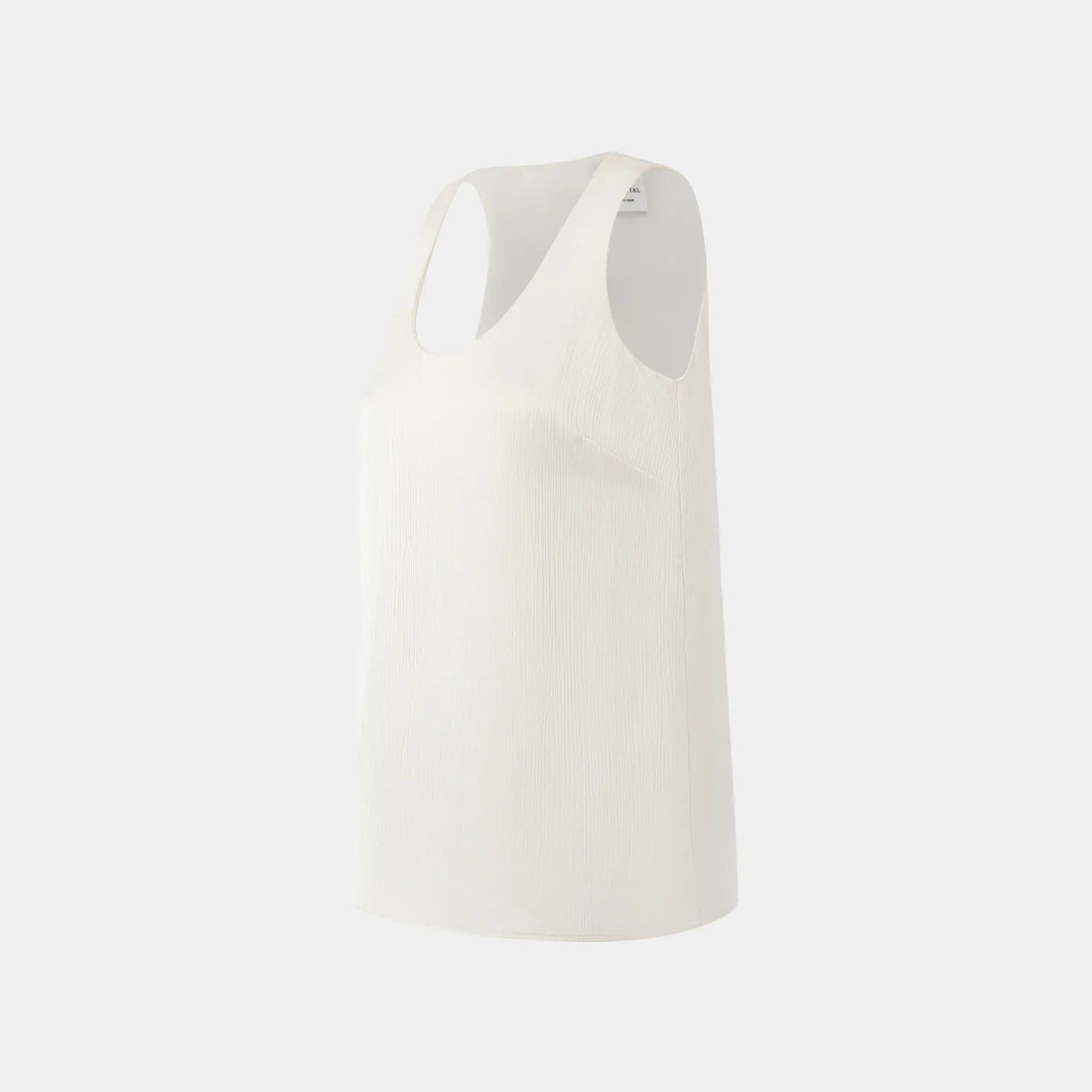 "Easy Go Chic" Korean Pleated Fabric Vest - Original White