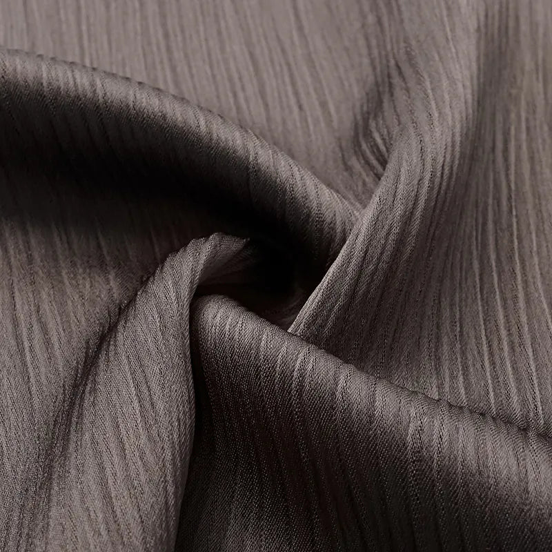 "Easy Go Chic" Korean pleated fabric flared pants - leather brown