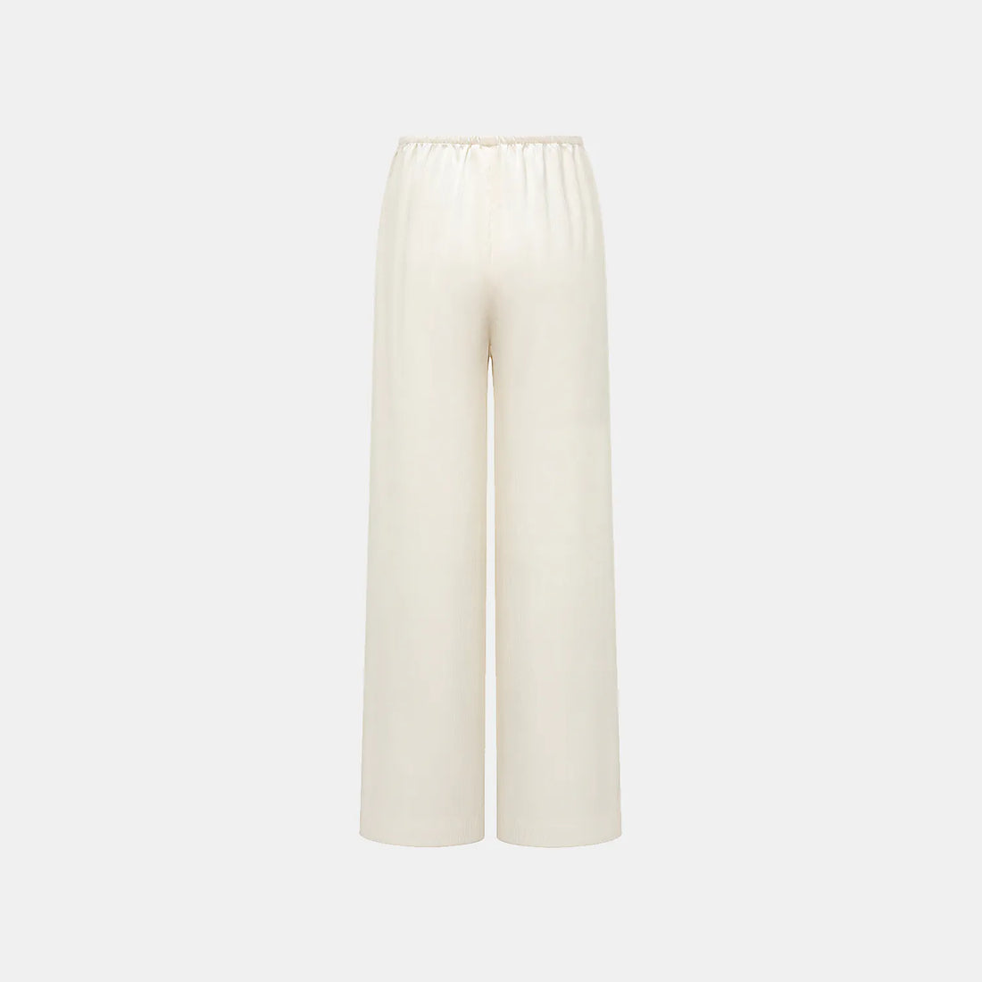 "Easy Go Chic" Korean Pleated Fabric Straight Leg Pants — Original White