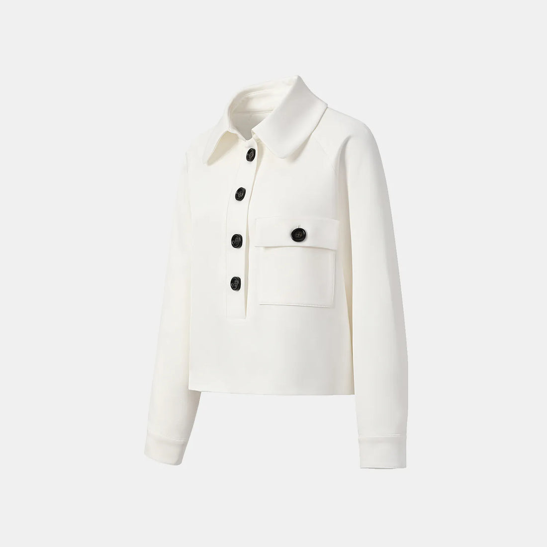 "Easy-go Chic" Heavy Acetate Casual Top - White