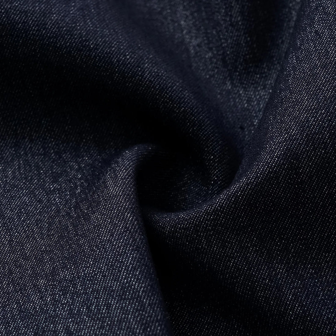 "Speak Sleek." Oversized suit jacket in Italian textured fabric—Denim