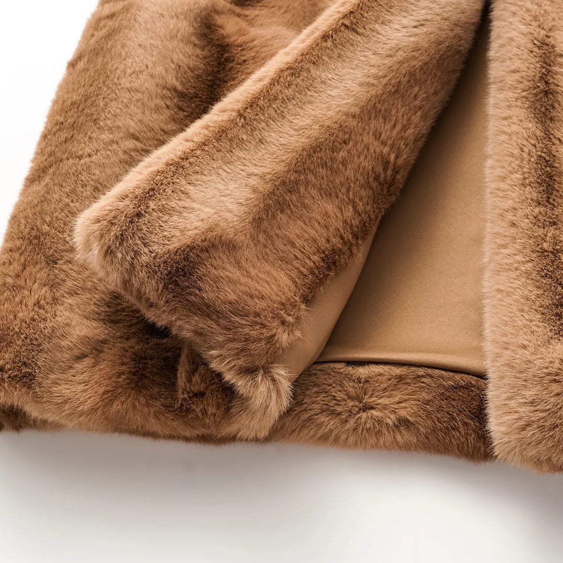 "Winter Diary" Tech Fur Chinese Style Vest Jacket - Sable Gold