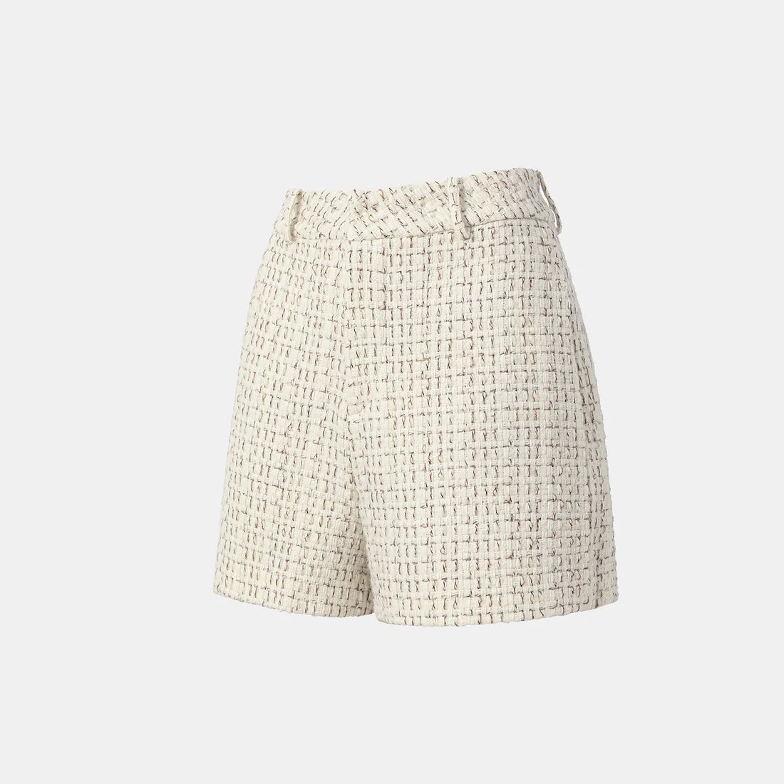 "Afternoon in Los Angeles" Tweed Shorts - Off-White