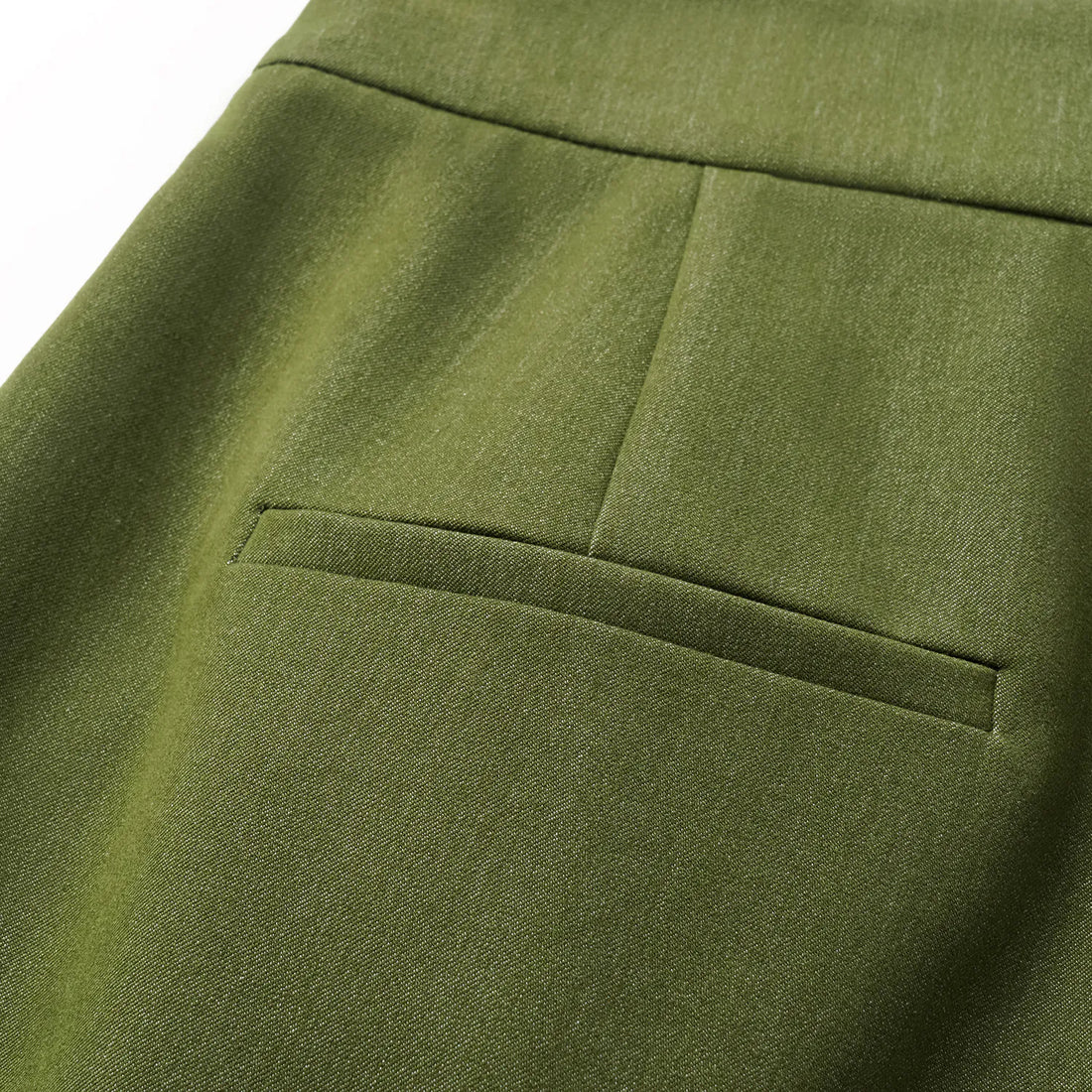 "Speak Sleek." Italian textured fabric three-dimensional tailored wide-leg pants—Amber Garden