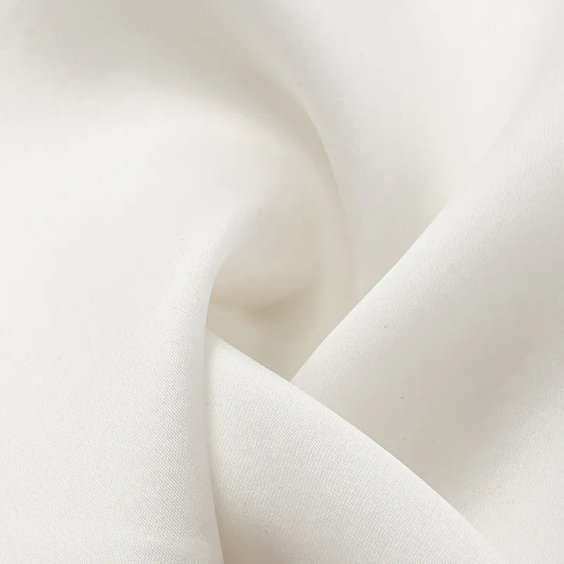 "Lazily in the Spring" Silk Organza Satin Three-Dimensional Tailoring Chinese Style Cardigan - Apricot White