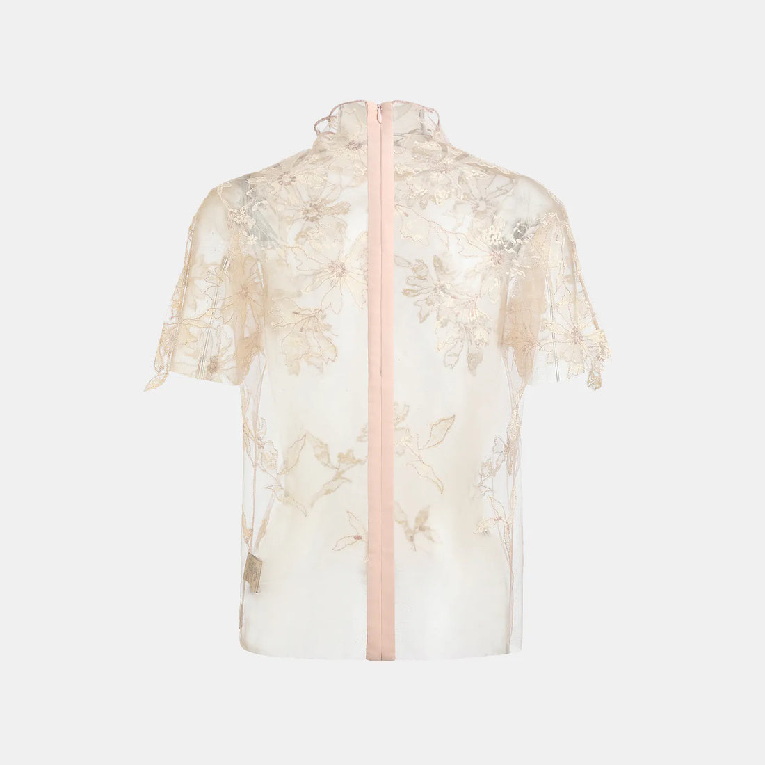 "Quiet Mastery" French top hand-painted lace top—Blush & Bloom