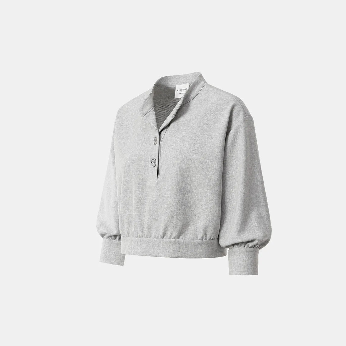 Essential Golf Collection Technical Fabric Casual 3/4 Sleeve Top — Grey